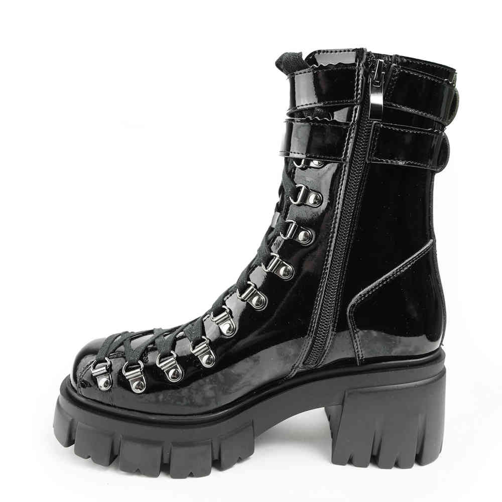 Altercore - Chloe II Vegan Bottes de plate-forme - Noir